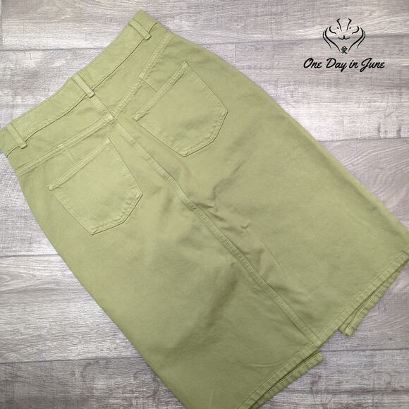 Michael Kors Denim Midi Skirt Size 8 - Picture 5 of 5